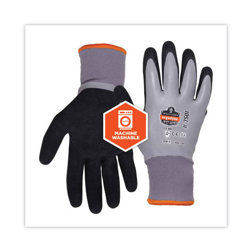 Ergodyne Proflex 7501 Coated Waterproof Winter Gloves Gray Large Pair