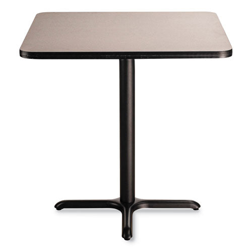 NPS Cafe Table 36wx36dx36h Square Top/x-base Gray Nebula Top Black Base