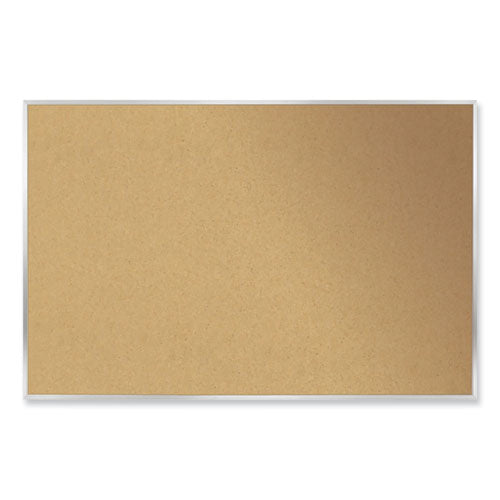 Ghent Aluminum-frame Natural Corkboard 60.5x48.5 Tan Surface Satin Aluminum Frame