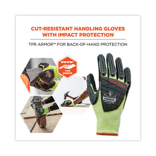 Ergodyne Proflex 7141 Ansi A4 Dir Nitrile-coated Cr Gloves Lime X-large Pair