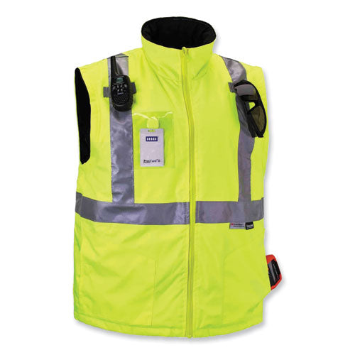 Ergodyne Glowear 8287 Class 2 Hi-vis Jacket With Removable Sleeves 4x-large Lime