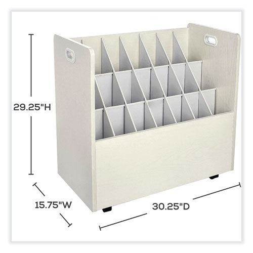 Safco Mobile Roll File 21 Compartments 30.25wx15.75dx29.25h Tan