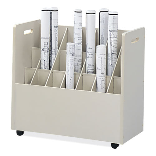 Safco Mobile Roll File 21 Compartments 30.25wx15.75dx29.25h Tan