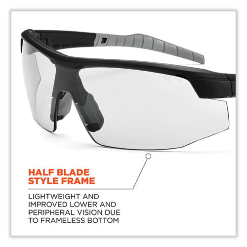 Ergodyne Skullerz Skoll Safety Glasses Matte Black Nylon Impact Frame Indoor/outdoor Polycarbonate Lens