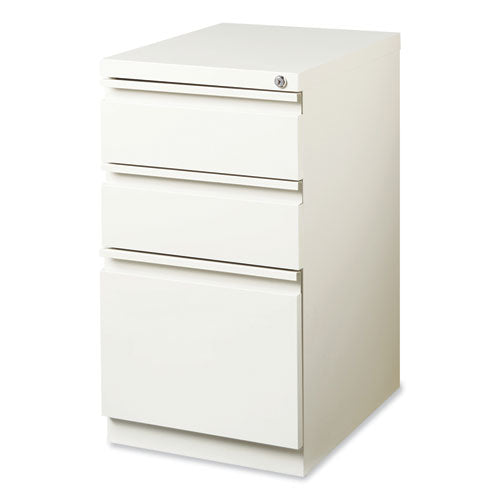 Hirsh Industries Full-width Pull 20 Deep Mobile Pedestal File  Box/box/file Letter White 15x19.88x27.75