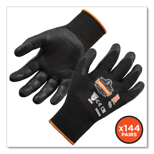 Ergodyne Proflex 7001-case Nitrile Coated Gloves Black X-large 144 Pairs/Case