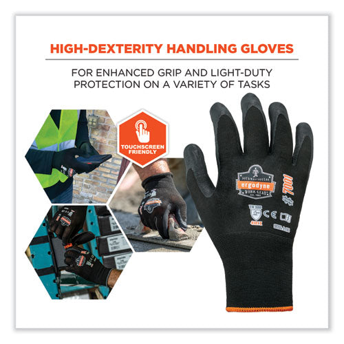 Ergodyne Proflex 7001-case Nitrile Coated Gloves Black X-large 144 Pairs/Case