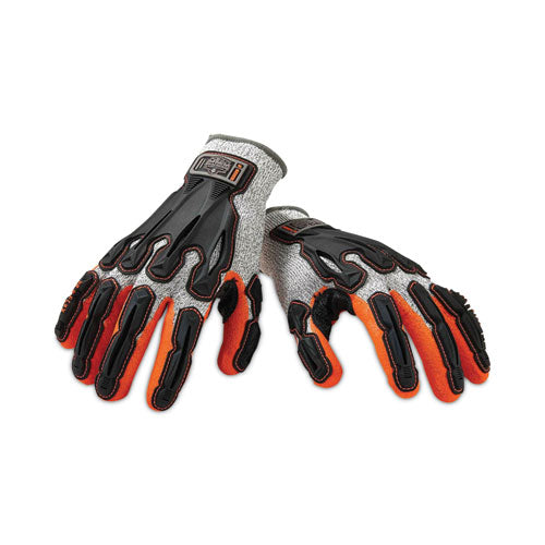 Ergodyne Proflex 922cr Nitrile Coated Cut-resistant Gloves Gray Small Pair