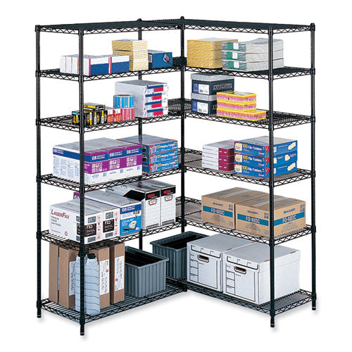 Safco Industrial Extra Shelf Pack 36wx24dx1.5h Steel Black 2/pack