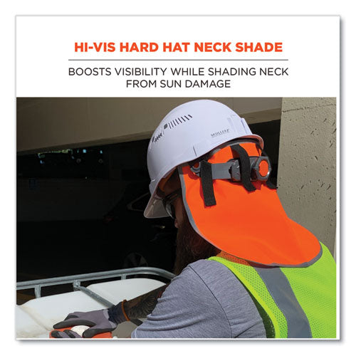 Ergodyne Glowear 8006 Hi-vis Hard Hat Neck Shade 12.25x10.5 Orange