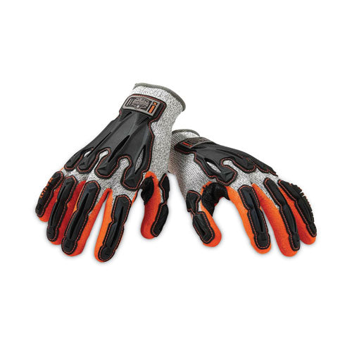 Ergodyne Proflex 922cr Nitrile Coated Cut-resistant Gloves Gray Medium Pair