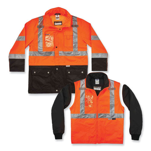 Ergodyne Glowear 8388 Class 3/2 Hi-vis Thermal Jacket Kit 2x-large Orange