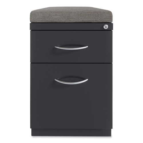 Hirsh Industries Arch Pull 20 Deep Mobile Pedestal File 2 Drawer Box/file Letter Charcoal 15x19.88x23.75