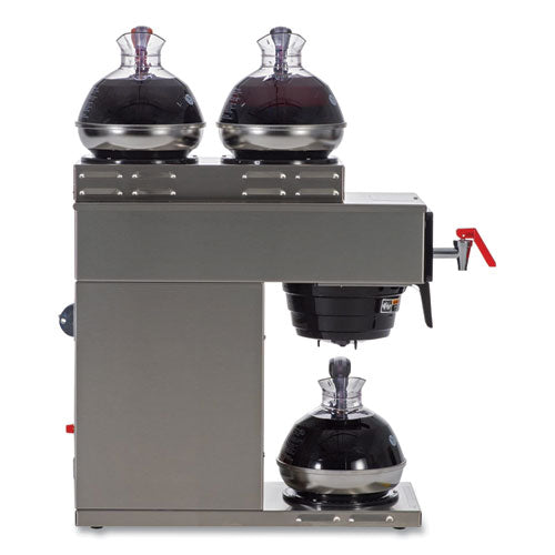 BUNN Axiom Dv-3 12-cup Dual-voltage Coffee Brewer With 3 Warmers Silver/black