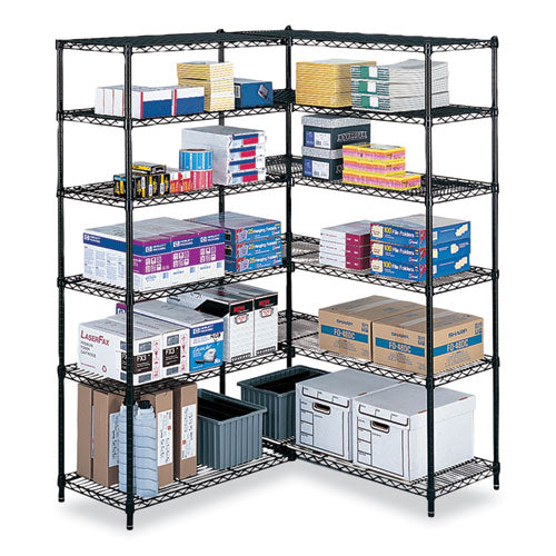 Safco Industrial Add-on Unit Four-shelf 48wx24dx72h Steel Black