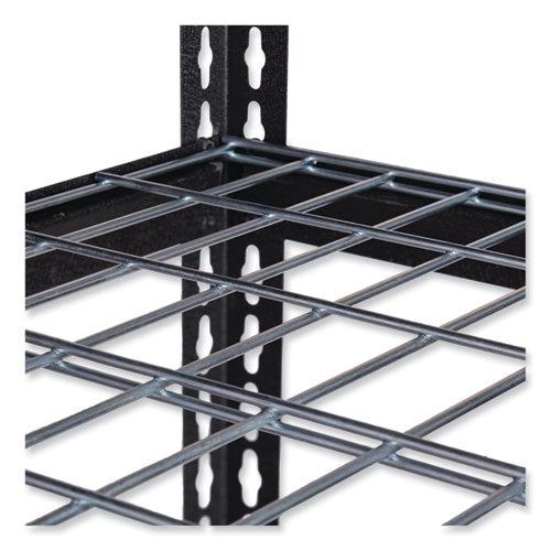 Hirsh Industries Iron Horse 2300 Wire Deck Shelving Four-shelf 36wx18dx60h Black