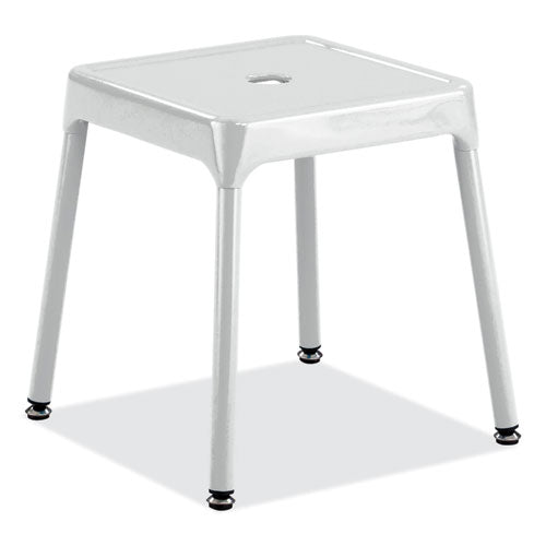 Safco Steel Guest Stool Backless Supports Up To 275 Lb 15" To 15.5" Seat Height White Seat/base