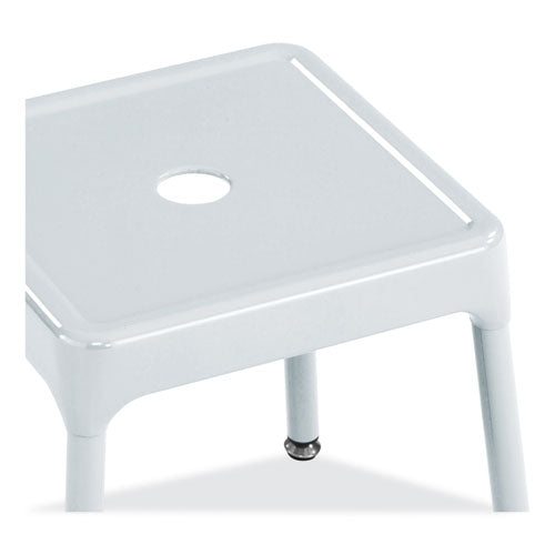 Safco Steel Guest Stool Backless Supports Up To 275 Lb 15" To 15.5" Seat Height White Seat/base