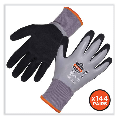 Ergodyne Proflex 7501-case Coated Waterproof Winter Gloves Gray X-large 144 Pairs/Case