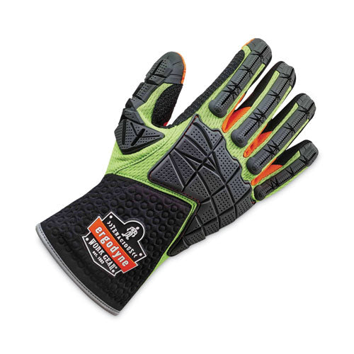Ergodyne Proflex 925f(x) Standard Dorsal Impact-reducing Gloves Black/lime 2x-large Pair