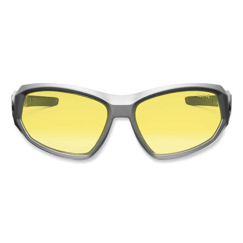 Ergodyne Skullerz Loki Safety Glasses/goggles Matte Gray Nylon Impact Frame Yellow Polycarbonate Lens