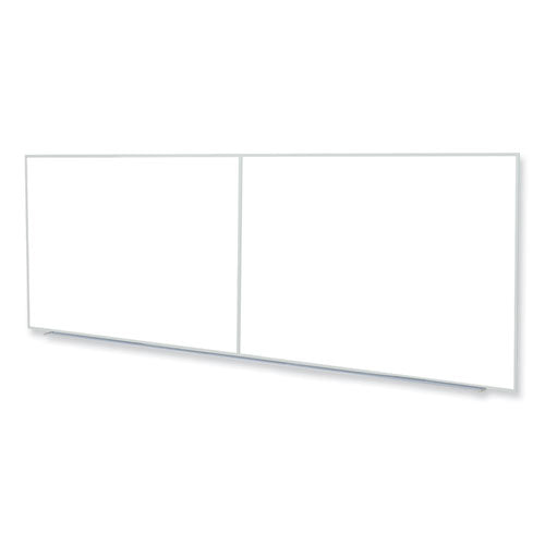 Ghent Non-magnetic Whiteboard With Aluminum Frame 144.63x48.47 White Surface Satin Aluminum Frame