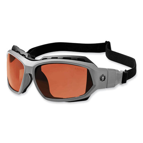 Ergodyne Skullerz Loki Safety Glasses/goggles Gray Nylon Impact Frame Polarized Copper Polycarb Lens