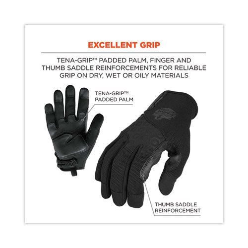 Ergodyne Proflex 710blk Abrasion-resistant Black Tactical Gloves Black 2x-large Pair