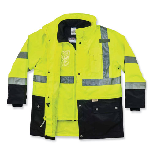 Ergodyne Glowear 8388 Class 3/2 Hi-vis Thermal Jacket Kit Small Lime