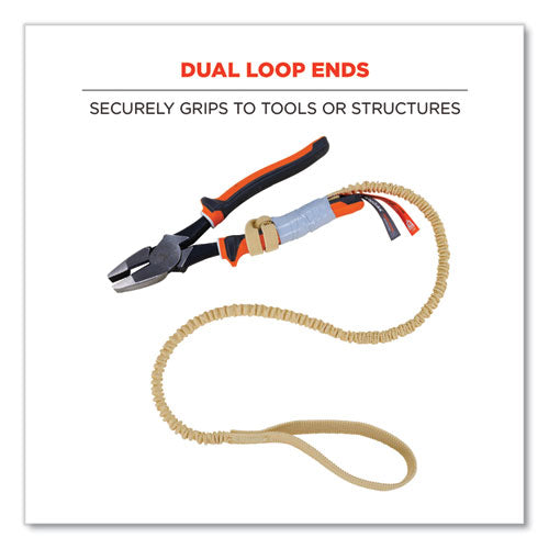 Ergodyne Squids 3120 Burn+cr Aramid Tool Lanyard W/loop Ends 10 Lb Max Work Capacity 38" To 48" Yellow