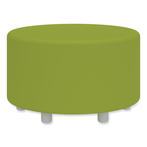 Safco Learn 30" Cylinder Vinyl Ottoman 30wx30dx18h Green