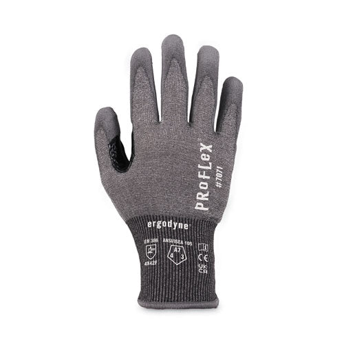 Ergodyne Proflex 7071 Ansi A7 Pu Coated Cr Gloves Gray Medium Pair