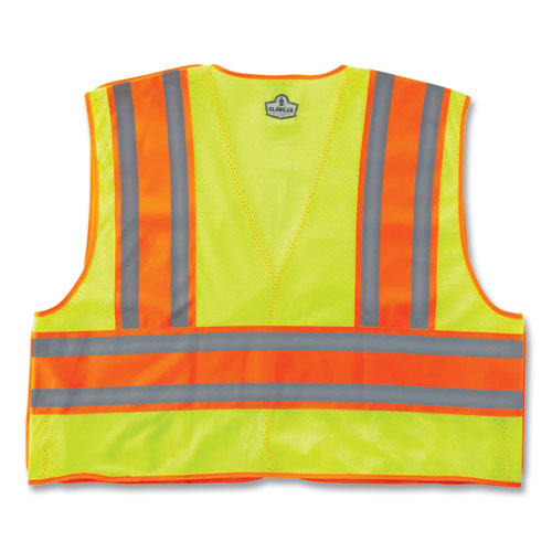 Ergodyne Glowear 8245psv Class 2 Public Safety Vest Polyester Small/medium Lime