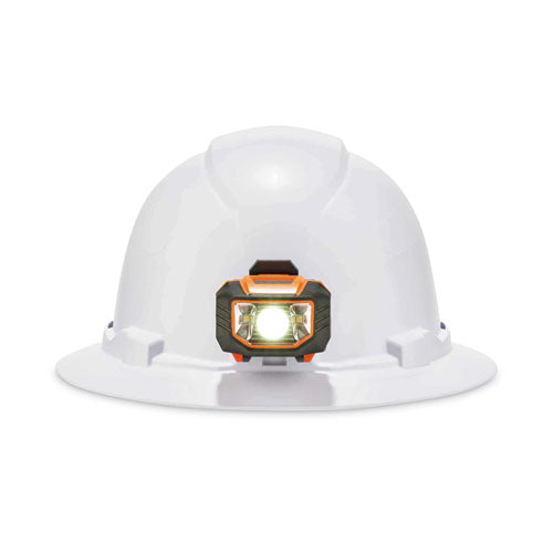 Ergodyne Skullerz 8971led Class E Hard Hat Full Brim With Led Light White