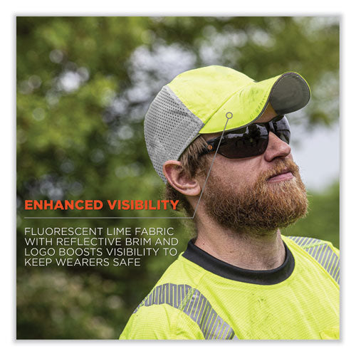 Ergodyne Glowear 8931 Reflective Stretch-fit Hat Cotton/polyester Ergodyne Logo Small/med Hi-vis Lime