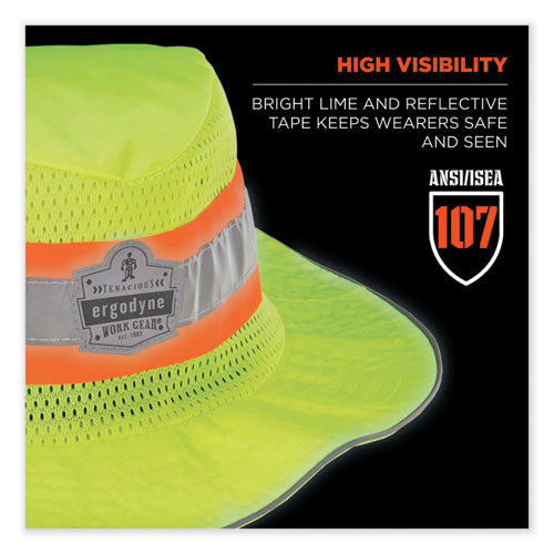 Ergodyne Glowear 8935 Hi-vis Ranger Sun Hat Polyester Large/x-large Lime