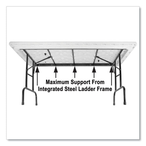 Correll Adjustable Folding Table Rectangular 48"x24"x22" To 32" Green Top Black Legs 4/pallet