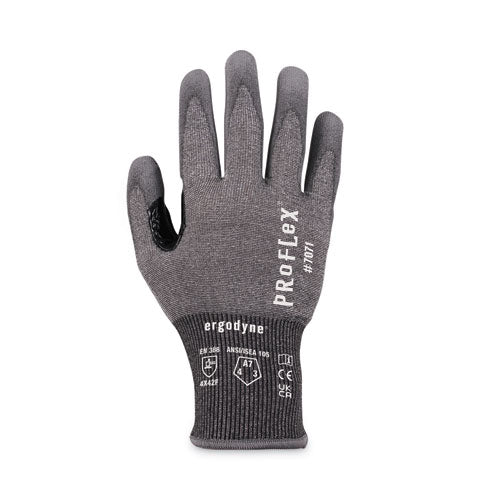 Ergodyne Proflex 7071 Ansi A7 Pu Coated Cr Gloves Gray X-large Pair