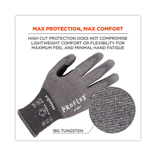 Ergodyne Proflex 7071 Ansi A7 Pu Coated Cr Gloves Gray 2x-large Pair