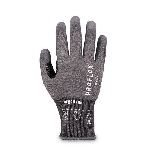 Ergodyne Proflex 7071 Ansi A7 Pu Coated Cr Gloves Gray 2x-large Pair