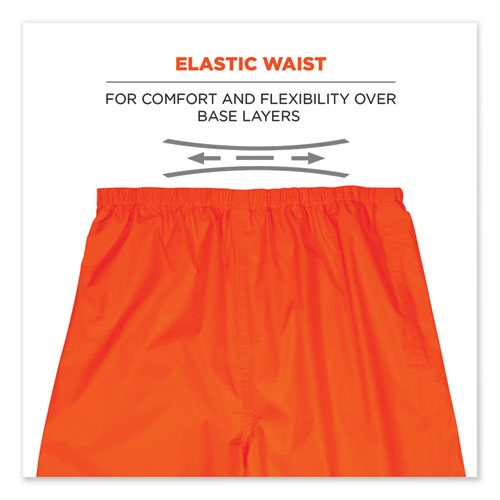 Ergodyne Glowear 8916 Class E Lightweight Hi-vis Rain Pants X-large Orange