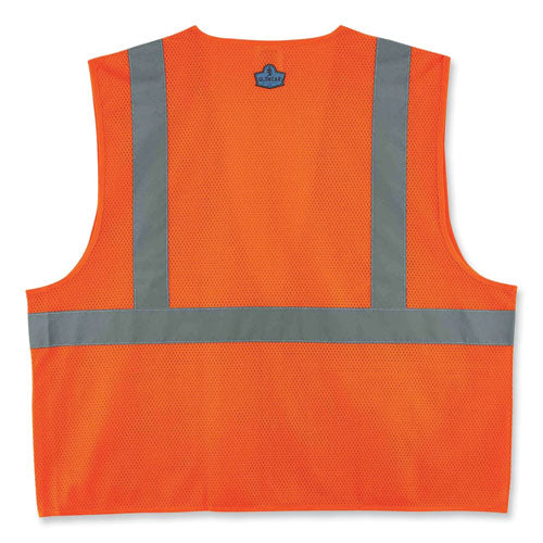 Ergodyne Glowear 8220z Class 2 Standard Mesh Zipper Vest Polyester Small/medium Orange