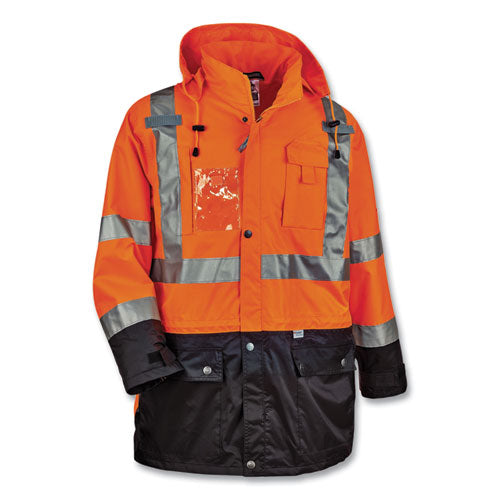 Ergodyne Glowear 8386 Class 3 Hi-vis Outer Shell Jacket Polyester 3x-large Orange