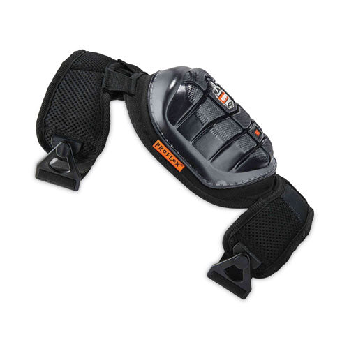 Ergodyne Proflex 344 Injected Gel Knee Pads With Comfort Straps Short Cap Buckle Closure Black Pair