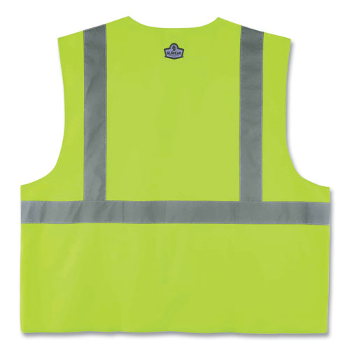 Ergodyne Glowear 8225hl Class 2 Standard Solid Hook And Loop Vest Polyester Lime Small/medium