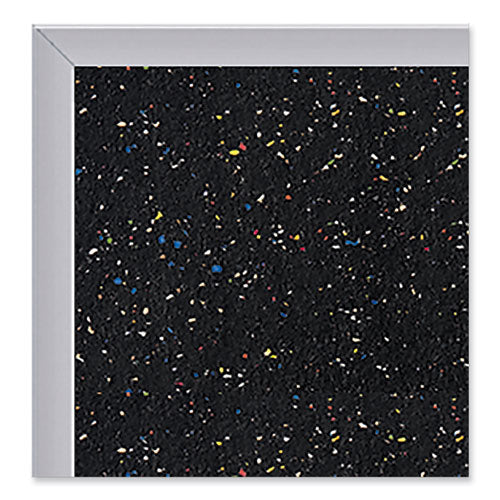 Ghent Satin Aluminum-frame Recycled Rubber Bulletin Boards 96.5x48.5 Confetti Surface