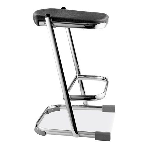 NPS 6600 Series Elephant Z-stool Backless Supports Up To 500lb 24" Seat Height Black Seat Chrome Frameships In 1-3 Bus Days