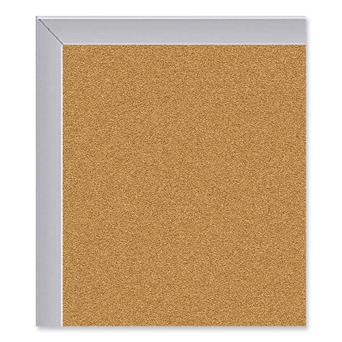 Ghent Aluminum-frame Natural Corkboard 24x18 Tan Surface Satin Aluminum Frame