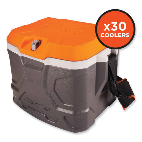 Ergodyne Chill-its 5170 17-quart Industrial Hard Sided Cooler Orange/gray 30/pallet