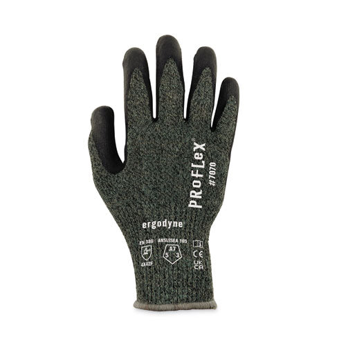 Ergodyne Proflex 7070 Ansi A7 Nitrile Coated Cr Gloves Green Small Pair